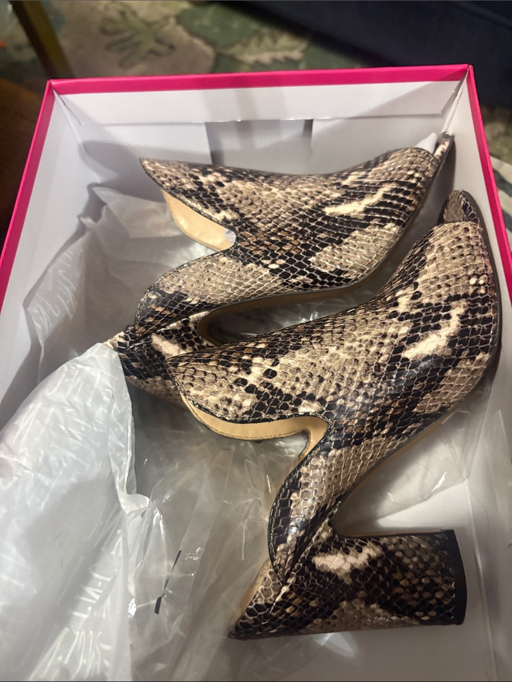 Vince‎ Camuto Snake Gerrty  Peep toe bootie